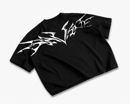 Savage Tribal Oversized Boxy Fit T-Shirt – Black