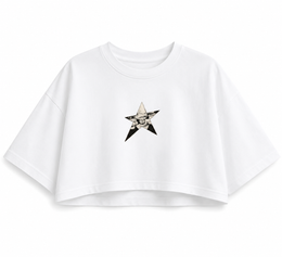 NurexFit Women's Oversized Croptop – White
