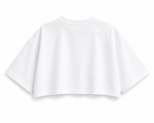NurexFit Women's Oversized Croptop – White
