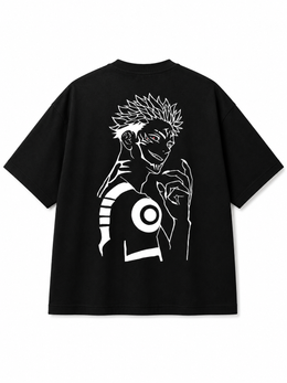 Premium Terry Oversized Boxy Fit T-Shirt – Heavyweight Streetwear Tee | Black