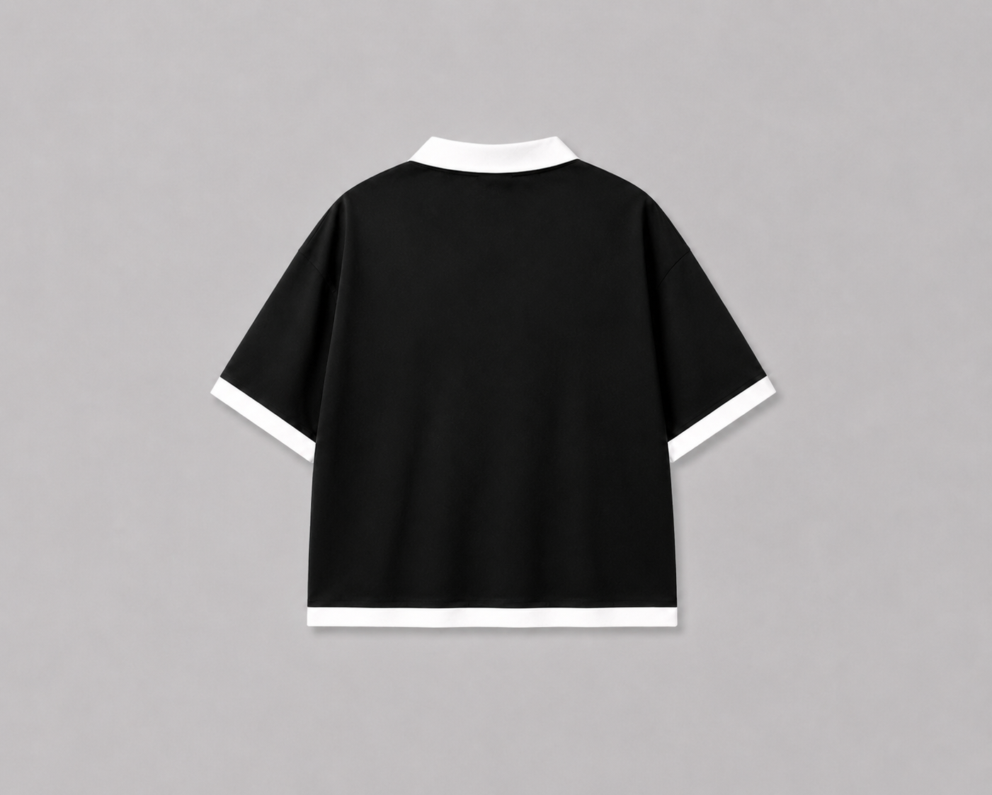 NurexFit Oversized Boxy Fit Cropped T-Shirt – Black & White