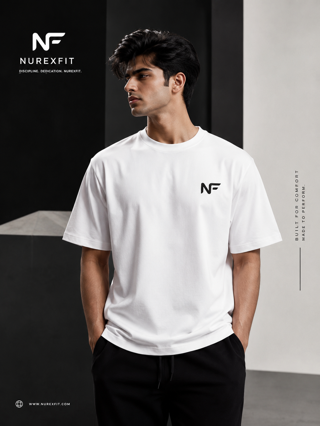 Cropped Boxy  Fit T-Shirt For Men