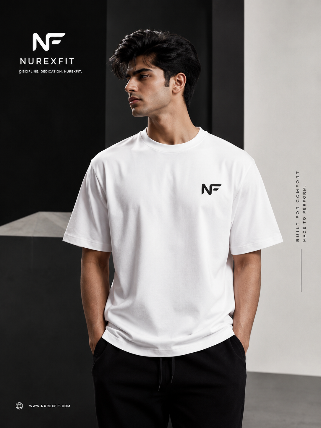 Cropped Boxy  Fit T-Shirt For Men