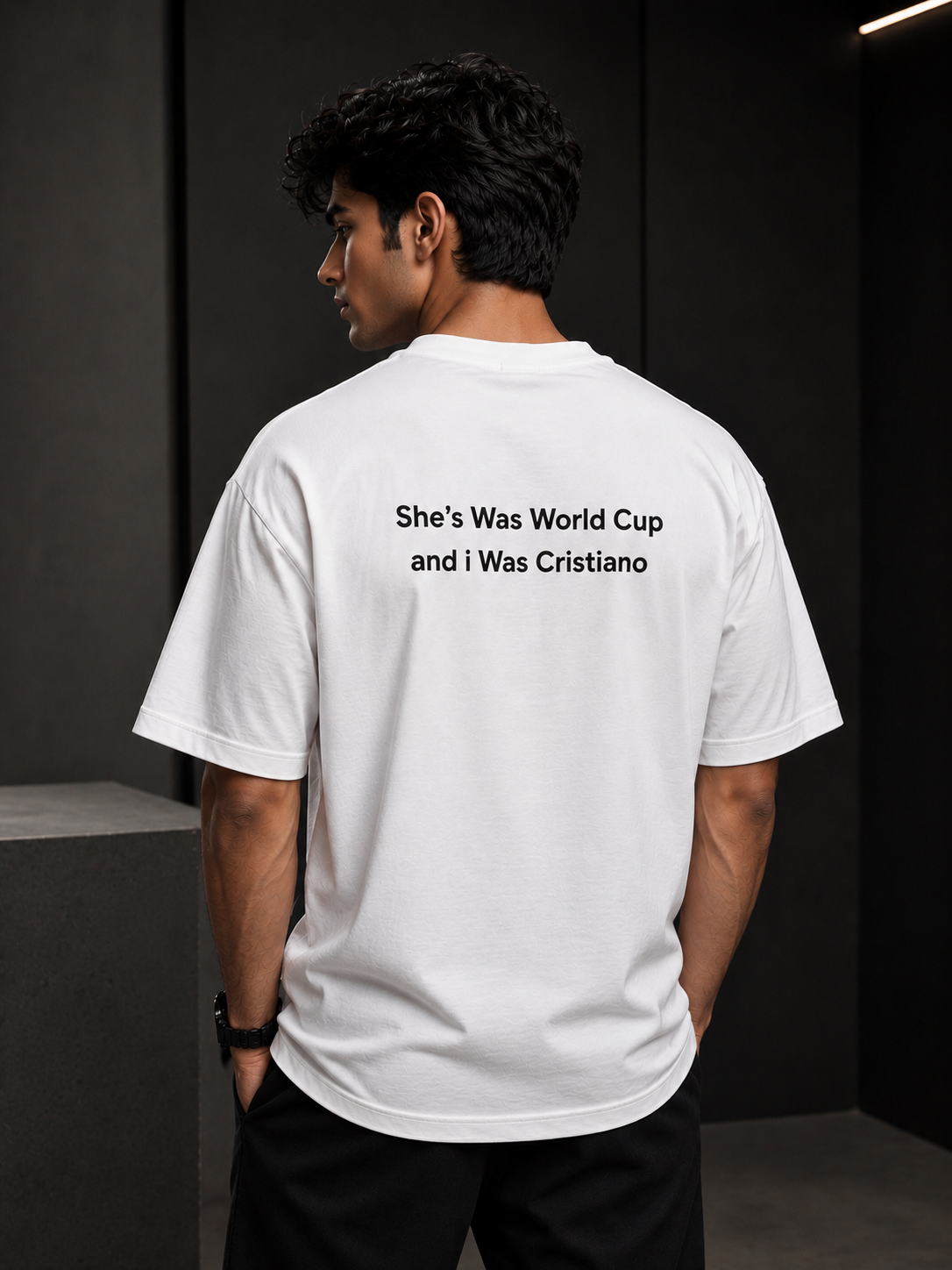 Cropped Boxy  Fit T-Shirt For Men