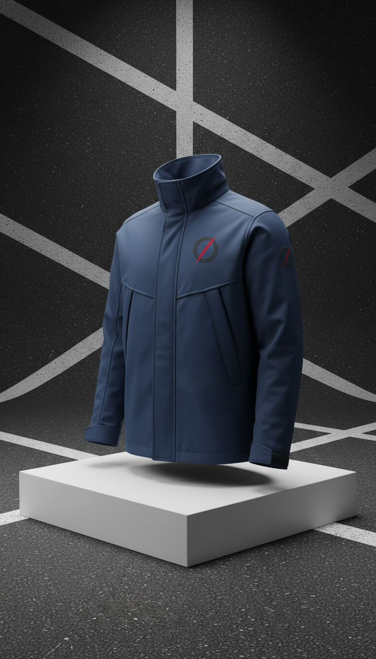 Metro Blue Outerwear Jacket with Signature Logo