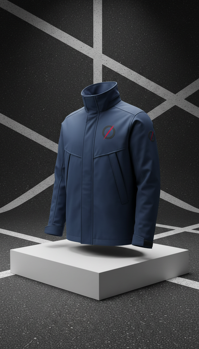 Metro Blue Outerwear Jacket with Signature Logo