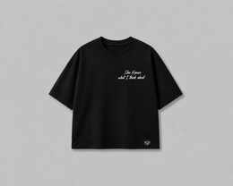 She Knows Oversized Boxy Fit Terry T-Shirt – Galaxy Back Print | Premium Streetwear | NurexFit