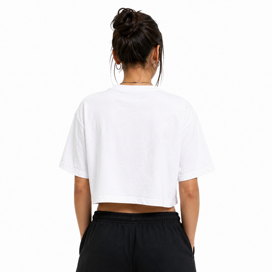 Women’s White Croptop Oversized Boxy Fit