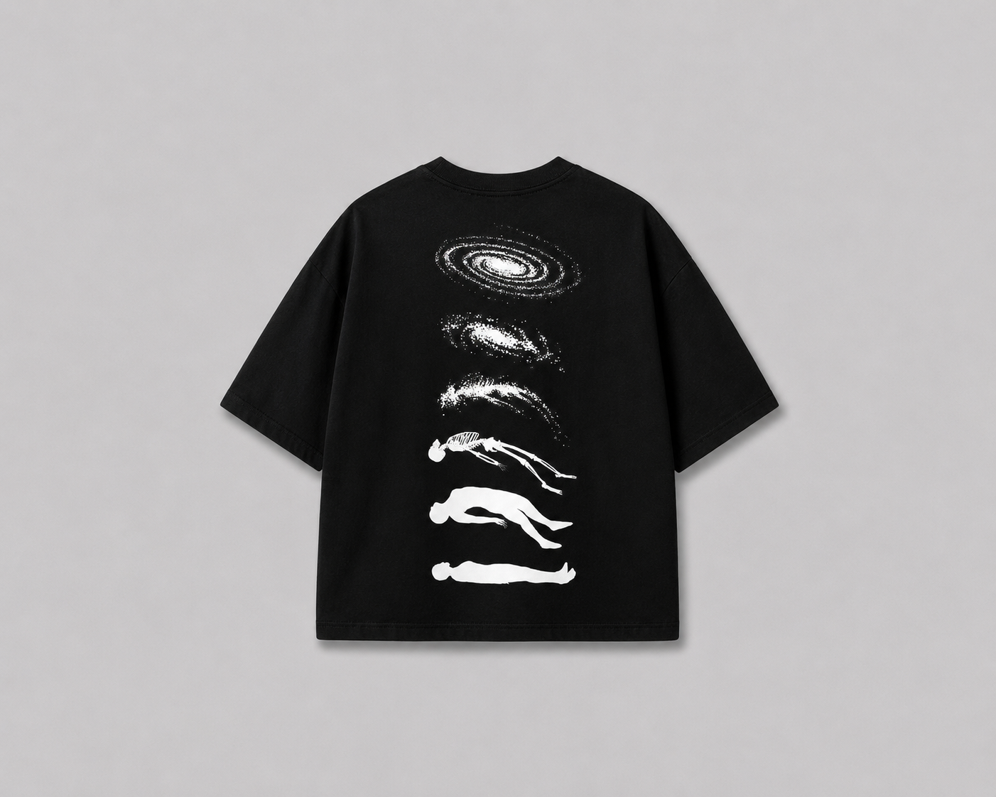 She Knows Oversized Boxy Fit Terry T-Shirt – Galaxy Back Print | Premium Streetwear | NurexFit
